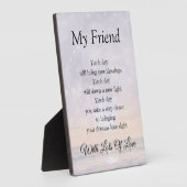 Liebe und Ermutigung Gedicht Kunstgeschenk für Fre Fotoplatte (Seite)