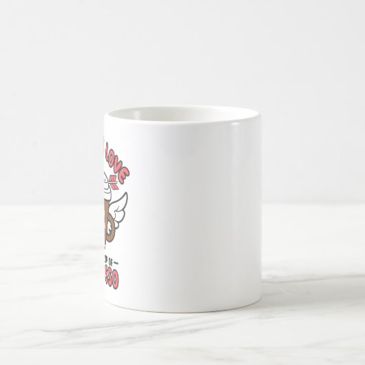Liebe und Espresso Kaffeetasse (Mittel)