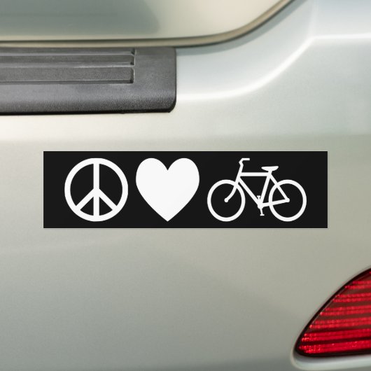 Liebe und Fahrräder Autoaufkleber (Auf Auto)