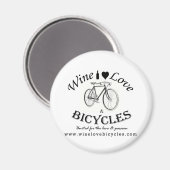 Liebe und Fahrräder Magnet (Vorderseite/Rückseite)