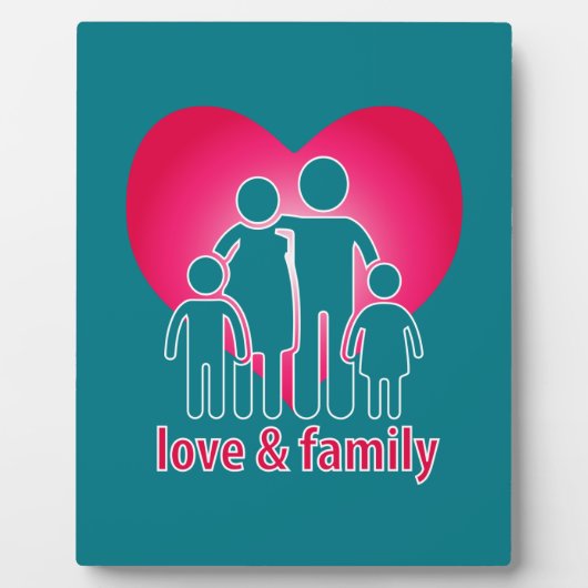 Liebe und Familie Fotoplatte (Vorderseite)