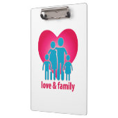 Liebe und Familie Klemmbrett (Links)
