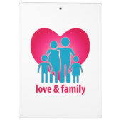 Liebe und Familie Klemmbrett (Rückseite)