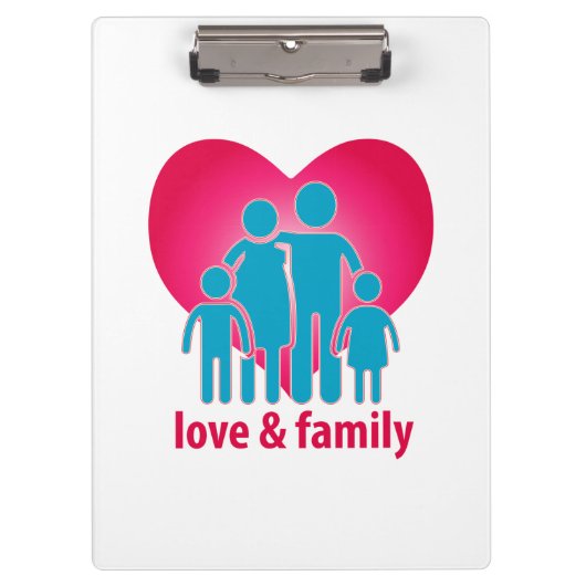 Liebe und Familie Klemmbrett (Vorderseite)