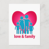 Liebe und Familie Postkarte (Vorderseite)