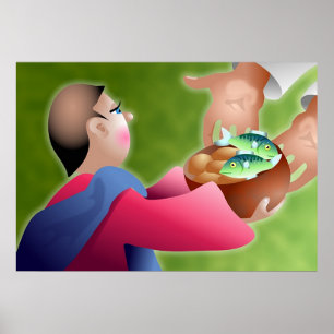 Liebe und Fische Poster