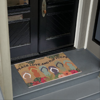 Liebe und Flip Flops Doormat, Beach House Mat Fußmatte