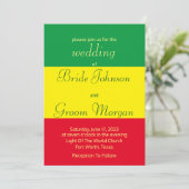 "LIEBE UND FREIHEIT" - 19. Juni - Sommerhochzeit Einladung (Stehend Vorderseite)