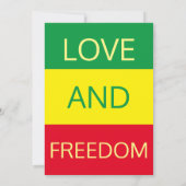 "LIEBE UND FREIHEIT" - 19. Juni - Sommerhochzeit Einladung (Rückseite)