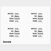 LIEBE UND FREIHEIT RECHTECKIGER AUFKLEBER (Blatt)