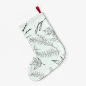 Liebe und Freude Blätter mit Name Mint Weihnachten Kleiner Weihnachtsstrumpf (Rückseite (Hängend))