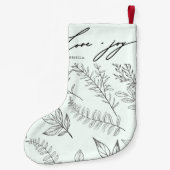 Liebe und Freude Blätter mit Name Mint Weihnachten Kleiner Weihnachtsstrumpf (Rückseite)