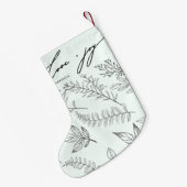 Liebe und Freude Blätter mit Name Mint Weihnachten Kleiner Weihnachtsstrumpf (Rückseite (Hängend))
