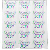 Liebe und Freude Duschvorhang (Vorderseite)