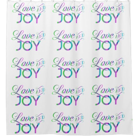Liebe und Freude Duschvorhang (Vorderseite)