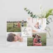 Liebe und Freude | Einfache Foto Collage Weihnacht Karte (Stehend Vorderseite)