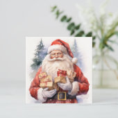 Liebe und Freude feiern: Weihnachtsmagie Feiertagskarte (Stehend Vorderseite)