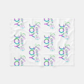 Liebe und Freude Fleecedecke (Vorderseite (Horizontal))