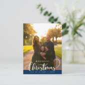 Liebe und Freude, Frohe Weihnachten Familienfoto Postkarte (Stehend Vorderseite)