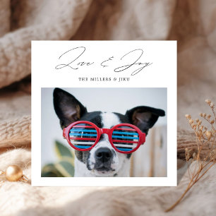 Liebe und Freude Funny Christmas Cards mit Hunde Feiertagskarte