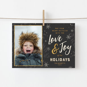 Liebe und Freude Imitate Foil Magnetic Holiday Fot Magnetkarte