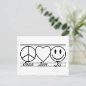 Liebe und Freude Postkarte (Stehend Vorderseite)