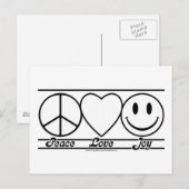 Liebe und Freude Postkarte (Vorne/Hinten)