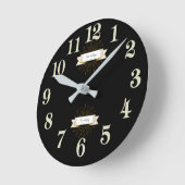 Liebe und Freude Runde Wanduhr (Winkel)