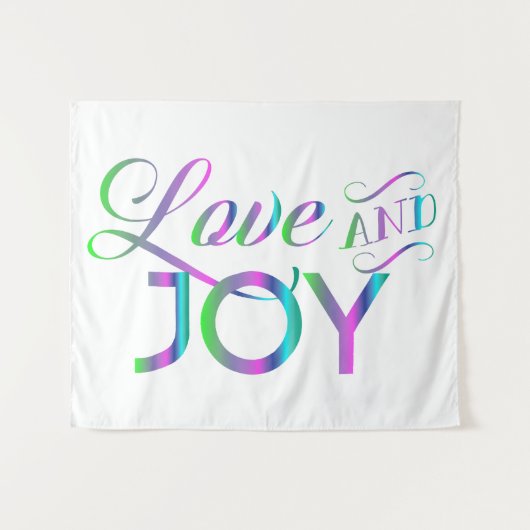 Liebe und Freude Wandteppich (Vorderseite (Horizontal))