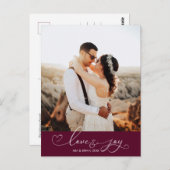 Liebe und Freude | Weihnachtstypografie Foto Postk Postkarte (Vorne/Hinten)