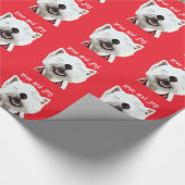 Liebe und Freude Westie Geschenkpapier (Ecke)