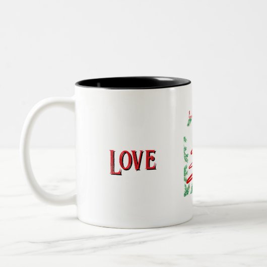 Liebe und Freude Zweifarbige Tasse (Links)