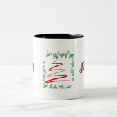 Liebe und Freude Zweifarbige Tasse (Mittel)