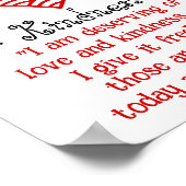 Liebe und Freundlichkeit Poster (Ecke)