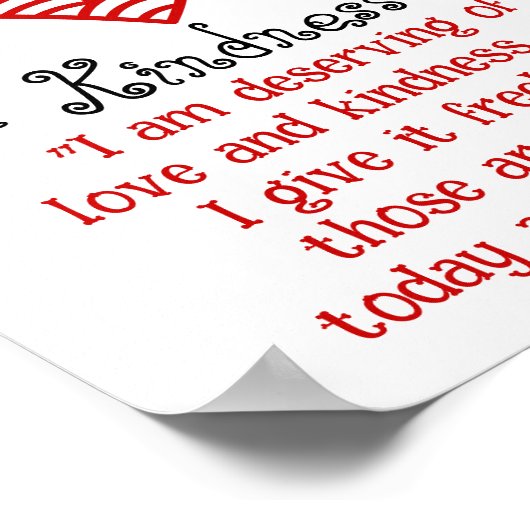 Liebe und Freundlichkeit Poster (Ecke)