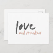 Liebe und Freundschaft | Modern Forever Friend Bes Postkarte (Vorne/Hinten)