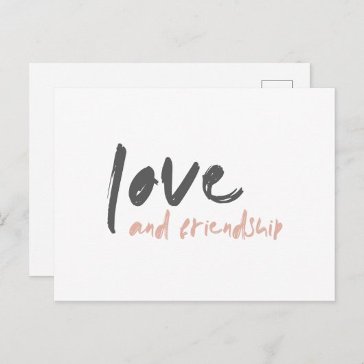 Liebe und Freundschaft | Modern Forever Friend Bes Postkarte (Vorne/Hinten)
