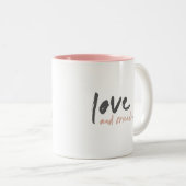 Liebe und Freundschaft | Modern Forever Friend Bes Zweifarbige Tasse (VorderseiteRechts)