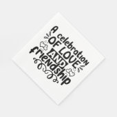 Liebe und Freundschaft Serviette (Ecke)