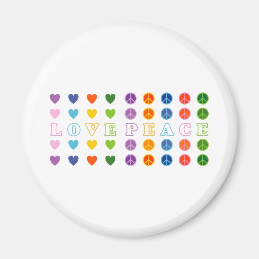 Liebe und Frieden (02) Magnet (Vorne)