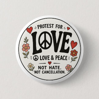 Liebe und Frieden Button