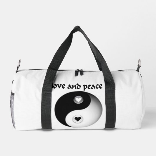 Liebe und Frieden Duffle Bag (Rückseite)