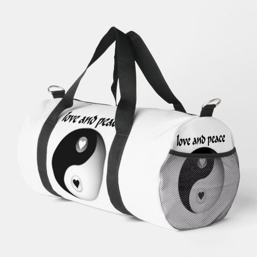 Liebe und Frieden Duffle Bag (Rechte Ecke)
