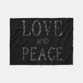 Liebe und Frieden Fleecedecke (Vorderseite (Horizontal))