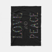 Liebe und Frieden Fleecedecke (Vorderseite)