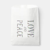 Liebe und Frieden - Gemstone Lettern Design Geschenktütchen (Vorderseite)