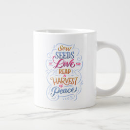 Liebe und Frieden Jumbo-Tasse