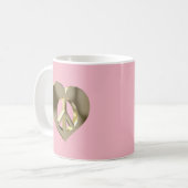 Liebe und Frieden Kaffeetasse (Vorderseite Links)