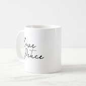 Liebe und Frieden Kaffeetasse (Vorderseite Links)