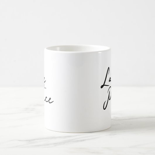 Liebe und Frieden Kaffeetasse (Mittel)